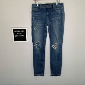 J Brand Distressed Medium Wash Skinny Jeans Size 28 Women’s Denim